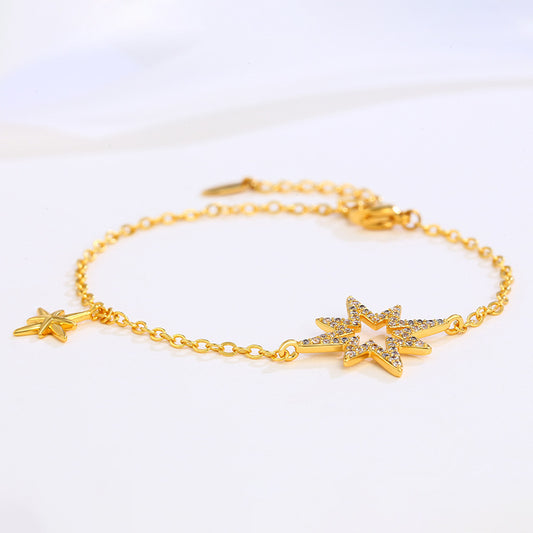 Adjustable Eight Awn Star Bracelet Korean Style